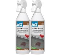 HG Quitamanchas de Piedra Natural, Limpiador Eficaz para Eliminar Grasa de Piedra Calcárea Natural y Baldosas de Mármol, Limpiador en Spray Concentrado, Producto 41-500ml (227050109) (Paquete de 2)
