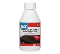 HG Restaurador de Muebles de Madera Oscura, Limpia y Elimina Marcas, Manchas, Anillos y Arañazos de Superficies de Madera, Restaura las Zonas Desgastadas y Envejecidas - 250ml (410030130)