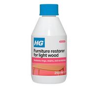 HG Restaurador de muebles - Madera clara, limpia y elimina marcas, manchas, anillos y arañazos de superficies de madera, removedor de desgaste y desgarros antienvejecimiento - 250 ml (412030106)