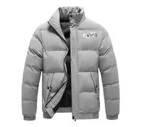 HGABSCKC Chaqueta Acolchada Hombre Invierno Avi.ci, Chaquetas ligera con terciopelo en invierno, para exteriores, otoño e invierno, días fríos y lluviosos(Grey,L)