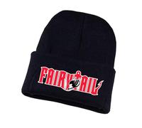 HGABSCKC Fai-ry Ta-il Sombrero Hombre, Gorro de Fino Tejido de Punto con Logo, Sombreros Casuales, para Damas(Black13)