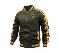 HGADXVBE Chaqueta Bomber Ligera para Hombre Swedish Trucker Style, Cazadoras Hombre de Ligeras y Transpirables, Gabardina Cortavientos para Otoño y Primavera, informal(Yellow,3XL)