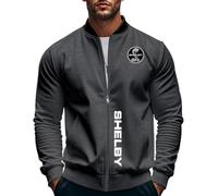 HGADXVBE Chaqueta Hombre Clásica al Aire Libre Muscle Car Enthusiast, Cazadoras Hombre de Ligeras y Transpirables, Otoño y Primavera Jacket para Exteriores, informal(Dark Grey,S)