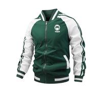 HGADXVBE Chaqueta Hombre Diseño Clásico V.E.N U_M, Cazadoras Hombre de Ligeras y Transpirables, Ropa de Deporte Hombre para Exteriores, informal(DarkGreen,L)