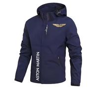 HGADXVBE Chubasquero Hombre A.s.t.o.n M.a.r.ti.n, de cuello vertical para hombres con chaqueta de diseño, Chaqueta resistente al desgaste de varios, ciudad(Dark Blue,2XL)