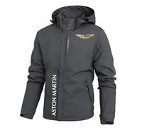 HGADXVBE Chubasquero Hombre A.s.t.o.n M.a.r.ti.n, de cuello vertical para hombres con chaqueta de diseño, Chaqueta resistente al desgaste de varios, ciudad(Grey,2XL)
