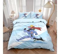 HGADXVBE Fullmet-al Alchemi-st Sabanas Algodon, Sábana Bajera de Microfibra Anime, Set Sábanas de 3 Piezas, Bajera(A3,200x200cm)