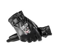 HGADXVBE Moda Guantes Cuero Tok-yo Gho-ul, Forro de cachemira, Ciclismo en otoño e invierno, Negro(Black 2)