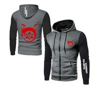 HGADXVBE Sudadera con Capucha y Cremallera Hombre para Fullmet-al Alchemi-st, Corte Oversize Moderno, per Tempo Libero, viaggio e quotidianità, Estilo(Gray,XL)