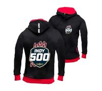 HGADXVBE Sudadera con Capucha y Cremallera Hombre para In.di.an.Ap.OL.is 500, No se deforma al Lavar, Adatto per Autunno, Inverno e giornate fresche, Estilo(Red,L)