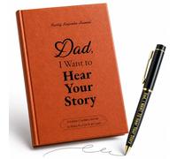 HgaftnK Dad I Want to Hear Your Story Journal & Juego de bolígrafos premium, libro de recuerdos de tapa dura A5, regalo ideal para papá y regalo del día del padre de parte de hijo