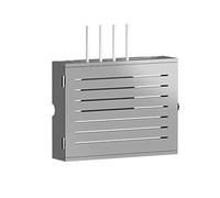HGBYUCT Estante de Pared de Madera para enrutador inalámbrico, Caja de Almacenamiento para decodificador WiFi, Toma de Cable Oculta Grande, Soporte Flotante para TV con oclusión de módem óptico y CU
