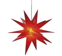 HGD Estrella de Adviento (plástico, 60 cm de diámetro), Color Rojo