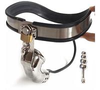 HGDTYRI Cinturón de castidad de acero inoxidable, jaula for pene, jaula de castidad con tapón anal de metal, conjunto de bondage SM, dispositivo de castidad, juguetes sexuales for hombres y mujeres(80