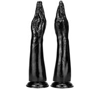 HGDTYRI Consolador anal de mano de 35 cm con potente ventosa for fisting, juguete sexual de puño enorme for mujeres y parejas.