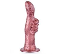 HGDTYRI Consolador de silicona for dedos, mano y puños, tapón anal de silicona con ventosa fuerte, masajeador anal for el punto G y la próstata, masturbación for mujeres y parejas.(Stil-b)