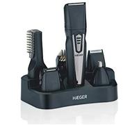 HÆGER TRIMMER 5 EN 1 - Máquina Cortapelos Multifunciones Recargable 5 en 1, 3 peines de corte ajustables, 5 Cuchillas desmontables,3 Cuchillas en acero inox (20, 32,35mm), aparador de nariz y oidos