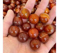 HGETJOHXEM 20mm Red Agate Ball Quartz Crystal Ball Ornaments (Size : 30pcs)