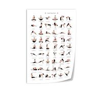 HGETJOHXEM Accessible Yoga Poster - Chair-Based Poses Chart, Inclusive Practice Guide for All Levels, Motivational Canvas Art for Living Room or Gym(Unframed,08x12inch(20x30cm))