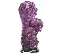 HGETJOHXEM Amethyst Crystal Rock, Real Amethyst Stone, Purple Crystals and Stones, Amathesis Crystal Cluster, Amatista Piedra, Cuarzos Originales De Energia Y Piedras,20cm