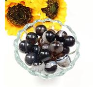 HGETJOHXEM Beautiful Black Lace Agate Ball Crystal Quartz Ball Home Office Decoration Gift (Color : 100g)