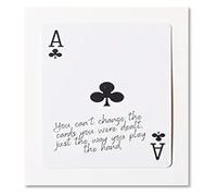 HGETJOHXEM Black White Funky Lucky Ace Poker Playing Card Canvas Wall-Art Preppy Trendy for Game Room Man Cave Home Bar Office Decor(Framed,16x24inch(40x60cm))