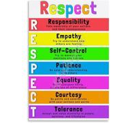 HGETJOHXEM Bullying Prevention Poster Choose Respect Empathy Message Wall-Art for School Classroom Counseling Office Decor(Framed,12x18inch(30x45cm))