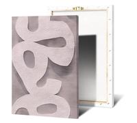 HGETJOHXEM Contemporary Abstract Art in Grey and White, Serene Minimalist Wall Art for Modern Home, Elegant Canvas Print for Living Room Decor and Bedroom Wall(Framed,08x12inch(20x30cm))