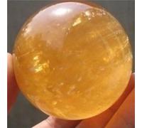 HGETJOHXEM Decorative Ornaments Yellow Citrine Calcite Quartz Crystal Ball Decoration