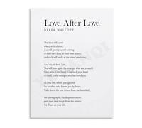 HGETJOHXEM Derek Walcott Love After Love Poetry Quote Literary Poster Canvas Wall-Art for Reading Room Home Office(Unframed,16x24inch(40x60cm))