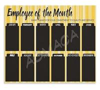 HGETJOHXEM Employee of the Month Recognition Display Motivational Poster Canvas Wall-Art for Office or Break Room(Framed,08x12inch(20x30cm))