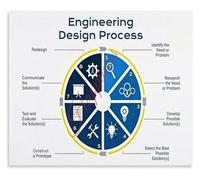 HGETJOHXEM Engineering Design Process Educational STEM Poster for Project Based Learning Classroom Makerspace Decor(Unframed,12x18inch(30x45cm))