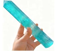 HGETJOHXEM Fluorite Crystals Wands, Polishing Stone, Hexagonal Point Obelisk Large Gemstones,Crystal Pillar for Grid Gifts 15CM,18 * 3.5cm