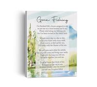 HGETJOHXEM Framed Watercolor Fishing Canvas - Abstract Lake & Boat Wall-Art, Poetic Nature Inspired Decor for Living Room, Bedroom or Office(Unframed,12x18inch(30x45cm))