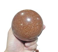 HGETJOHXEM Gold Sand Ball Quartz Crystal Ball Crystal Carving Home Decoration Ornaments (Size : 50-60mm)