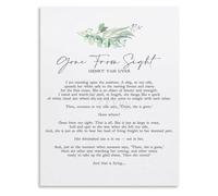 HGETJOHXEM Gone From My Sight Funeral Poem Poster Canvas Painting Wall Hanging for Living Room Bedroom(Framed,16x24inch(40x60cm))