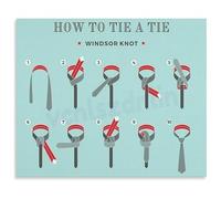 HGETJOHXEM How To Tie A Tie Canvas Poster Wall-Art Mens Professional Attire Step Tutorial Necktie Guide for Office Home Decor(Unframed,08x12inch(20x30cm))