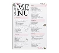 HGETJOHXEM Inspirational Dopamine Menu Mental Health Poster Canvas Wall-Art for Self Care Bedroom Home Decor(Unframed,16x24inch(40x60cm))