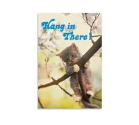 HGETJOHXEM Inspirational Hang in There Cat Poster - Motivational Wall Art for Office, Funny Vintage Print for Classroom, Bedroom & Living Room Decor(Unframed,16x24inch(40x60cm))