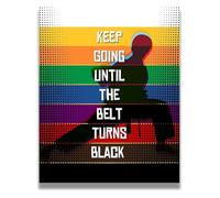 HGETJOHXEM Inspirational Martial Arts Poster - Focus Discipline Respect Quote Wall-Art for Dojo Decor, Jiu Jitsu Karate Training Gift(Unframed,12x18inch(30x45cm))