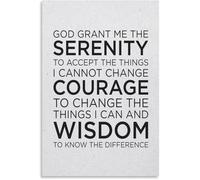 HGETJOHXEM Inspirational Serenity Wall-Art Canvas Poster for Living Room Bedroom Home Decor Faith Hope Peace(Framed,08x12inch(20x30cm))