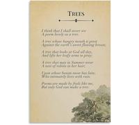 HGETJOHXEM Inspirational Tree Nature Poem Canvas Poster Wall-Art for Living Room Bedroom Home Decor(Unframed,08x12inch(20x30cm))