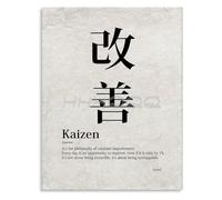 HGETJOHXEM Kaizen Philosophy Poster Minimalist Zen Wall-Art Print for Office Living Room and Study Decor(Unframed,12x18inch(30x45cm))