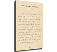 HGETJOHXEM Literary Quote Wall-Art Canvas Prints The Velveteen Rabbit Vintage Book Page Poster for Room Aesthetics Kitchen Living Room Bedroom Office Decor(Framed,08x12inch(20x30cm))