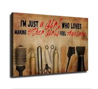 HGETJOHXEM Making Other Girls Feel Awesome Hairdresser Definition Retro Poster Wall-Art for Salon Home Bar(Unframed,16x24inch(40x60cm))
