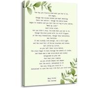 HGETJOHXEM Mary Oliver The Journey Poetry Print, Inspirational Wall Art for Book Lovers, Minimalist Poem Poster for Living Room Bedroom Decor(Unframed,08x12inch(20x30cm))