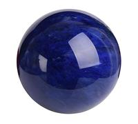 HGETJOHXEM Melting Blue Crystal Quartz Ball Crystal Ball Statue Statue Stone Ornament for Healing/Divination/Home FengShui Decoration,140mm/5.5in