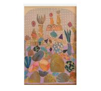 HGETJOHXEM Mid Century Western Poster, Colorful Abstract Desert Landscape with Cactus, Canvas Wall-Art for Home Decor(Unframed,08x12inch(20x30cm))