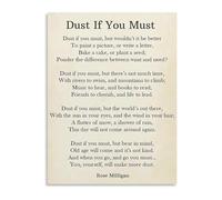 HGETJOHXEM Mindful Living Cleaning Poem Canvas Poster Gentle Reminder Wall-Art for Calm Space and Home Office Decor(Unframed,12x18inch(30x45cm))