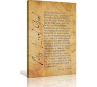 HGETJOHXEM My Lord God Prayer Wall Art - Thomas Merton Inspirational Quote on Canvas, Religious Poster for Living Room Hallway Decoration(Framed,16x24inch(40x60cm))